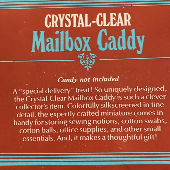 Vintage Crystal Clear Mailbox Caddy - Picture 5 of 5